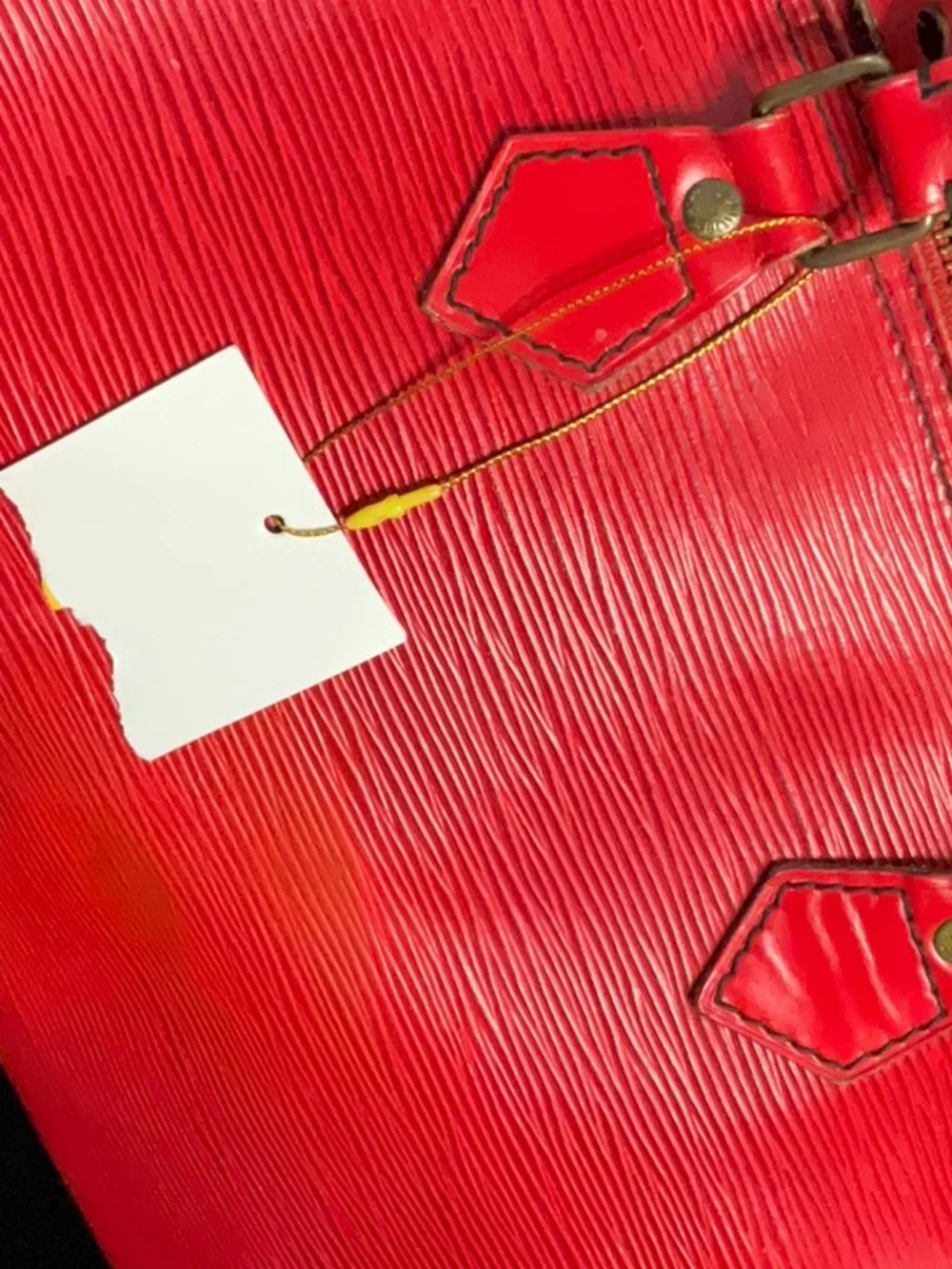 Louis Vuitton Used Lux Speedy Eppy 35 Inch Red 3400 R Crease In Frnt Minor Rub♥️ - Picture 6 of 7